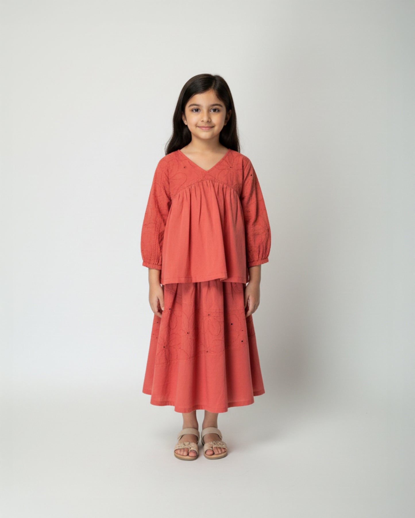 Embroidered Skirt Set