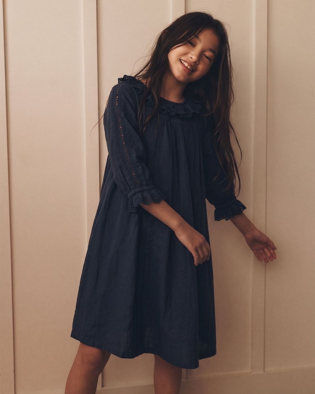 Pintuck lace frock