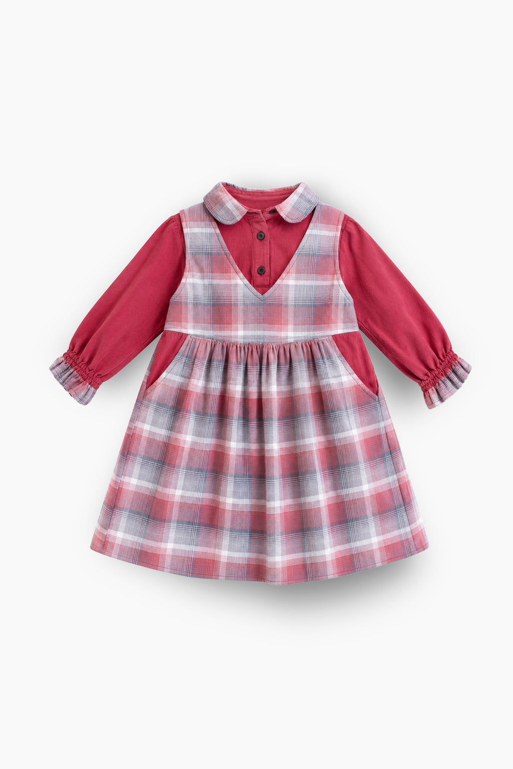 Vintage Check Pinafore