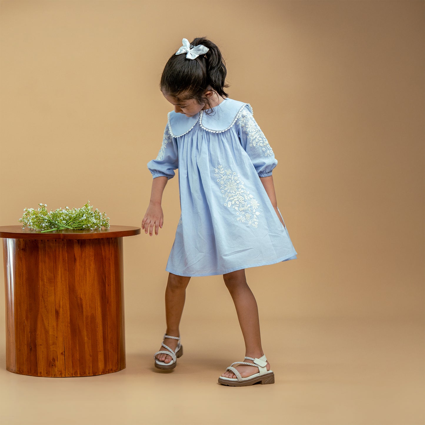 Cambric Gathered Dress