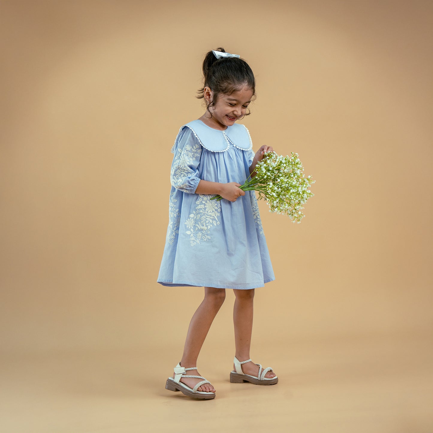 Cambric Gathered Dress