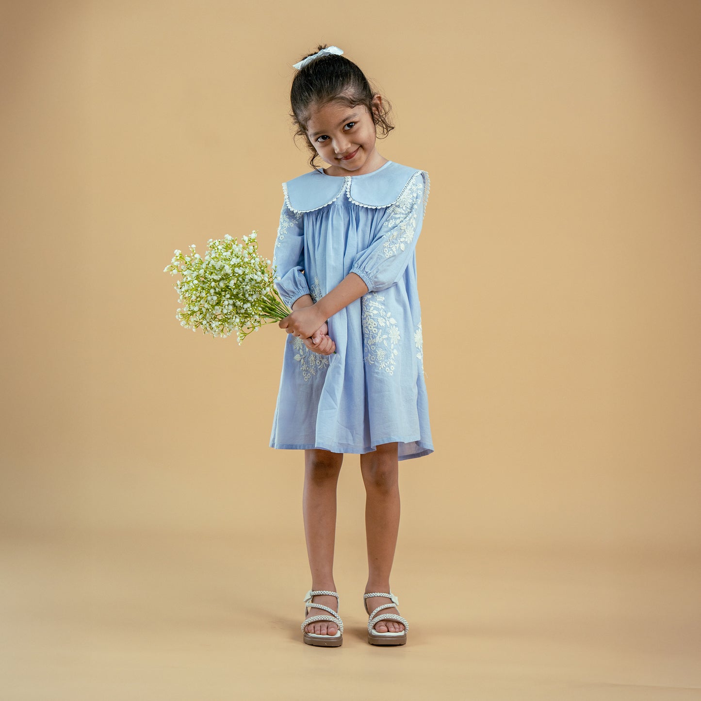 Cambric Gathered Dress