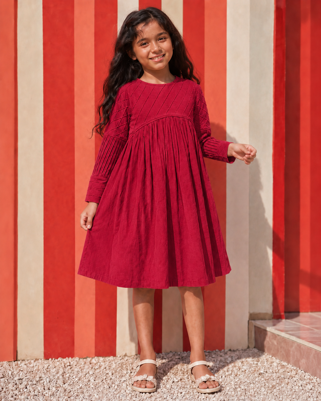 Corduroy PinTuck Frock