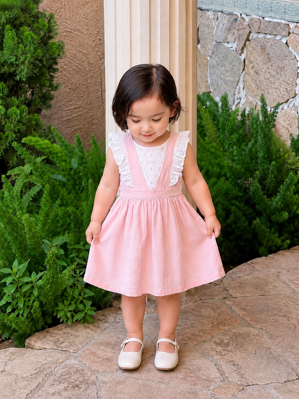 Cotton pearl frock