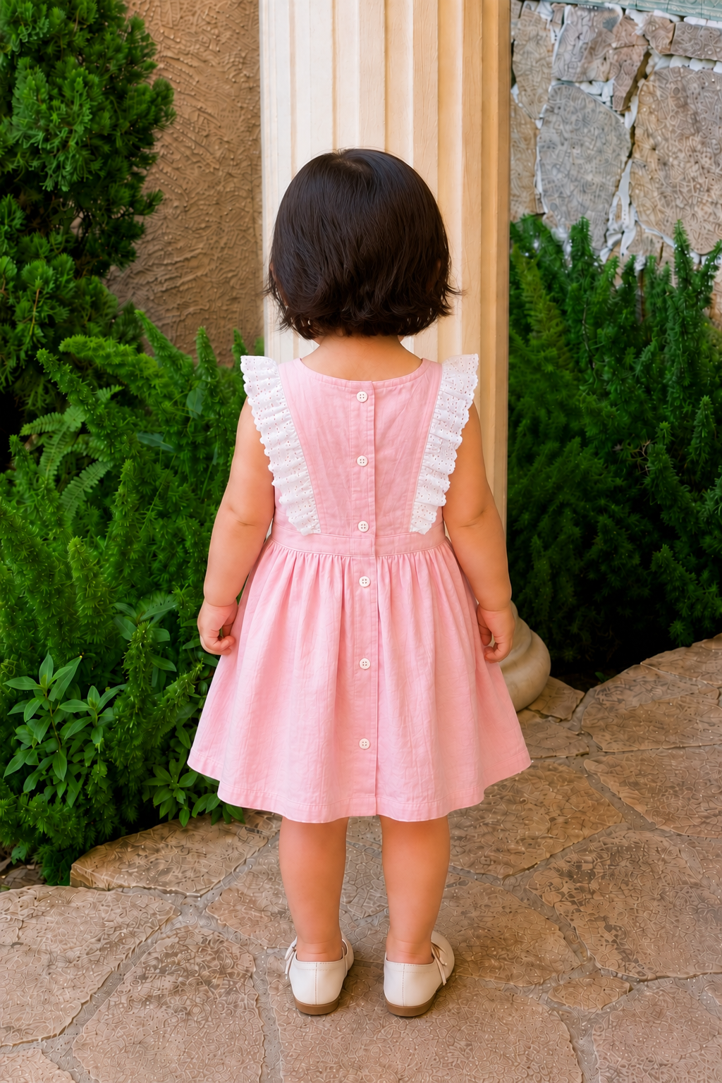 Cotton pearl frock
