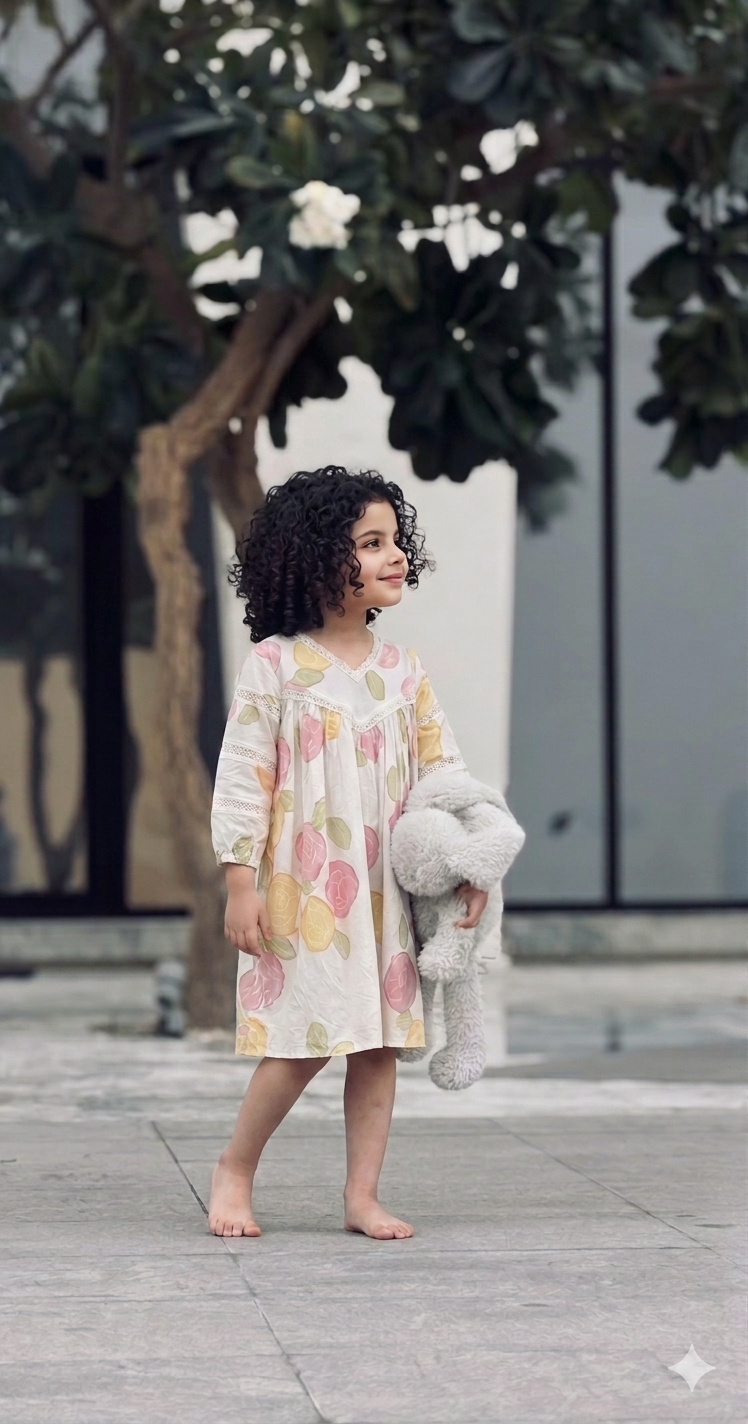 Rosy Lace Frock