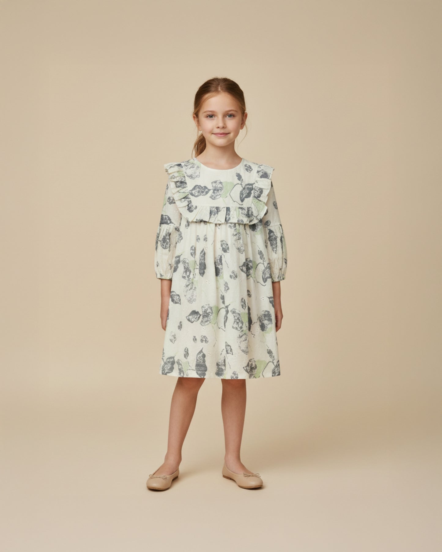 Leafy Ruffle Dress