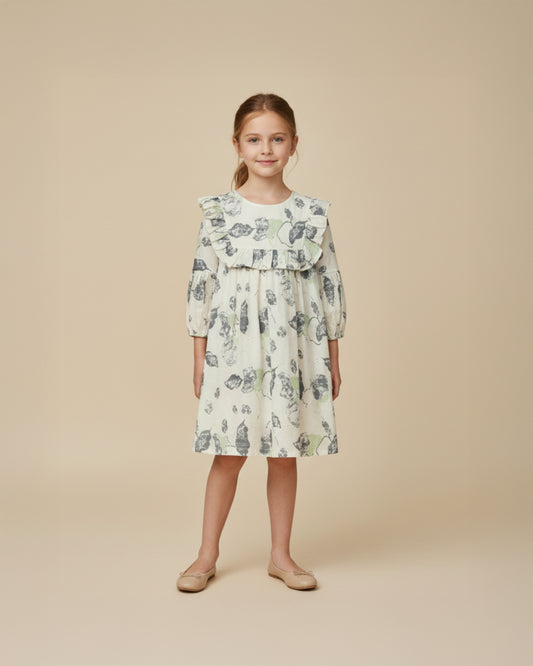 Leafy Ruffle Dress