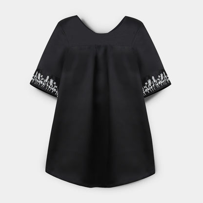 Black Tencel Satin Dress